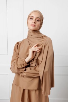 Sibel - Brun Jersey Hijab
