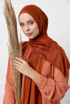 Sibel - Tegelröd Jersey Hijab