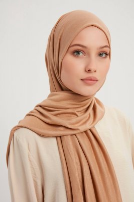 Sibel - Ljusbrun Jersey Hijab
