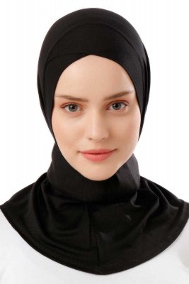 Ceren - Svart Praktisk Viskos Hijab