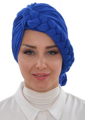 Theresa - Blå Bomull Turban - Ayse Turban