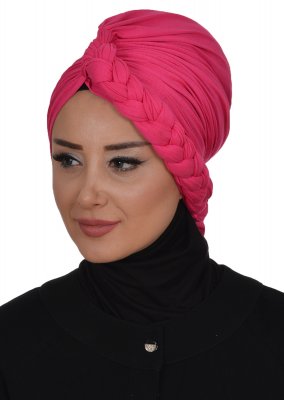 Theresa - Fuchsia Bomull Turban - Ayse Turban