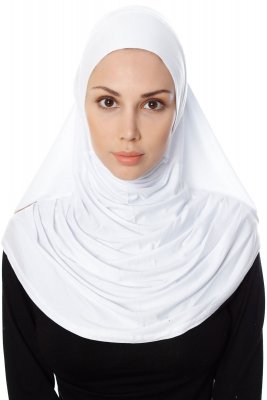 Ava - Vit One-Piece Al Amira Hijab - Ecardin