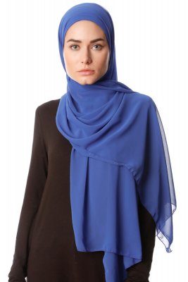 Derya - Blå Praktisk Chiffon Hijab