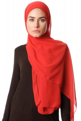Derya - Hallonröd Praktisk Chiffon Hijab