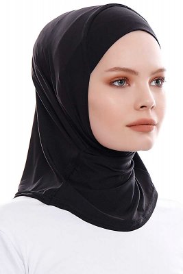 Elif - Svart Sport Hijab - Ecardin