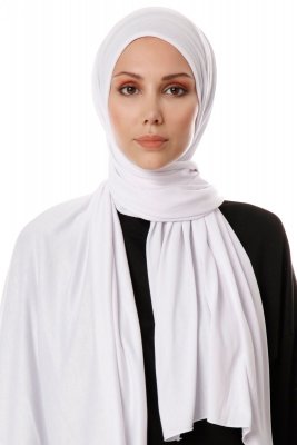 Hande - Vit Bomull Hijab - Gülsoy