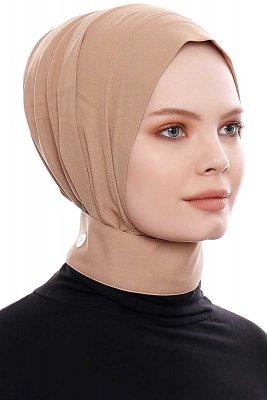 Narin - Gold Praktisk One Piece Crepe Hijab