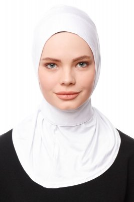 Zeliha - Vit Praktisk Viskos Hijab