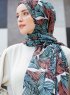 Seyyal - Grön & Rosa Mönstrad Hijab - Sal Evi