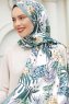 Ananas Mönstrad Twill Hijab - Sal Evi