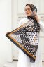 Gold Mönstrad Twill Hijab - Sal Evi