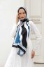 Ocean Mönstrad Twill Hijab - Sal Evi