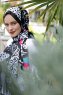 Memphis Mönstrad Twill Hijab - Sal Evi