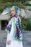 Blad Mönstrad Twill Hijab - Sal Evi