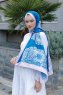 Blue Dream Mönstrad Twill Hijab - Sal Evi