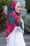 Rubin Mönstrad Twill Hijab - Sal Evi