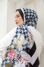 Kristall Mönstrad Twill Hijab - Sal Evi
