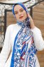 Tegelröd Mönstrad Twill Hijab - Sal Evi