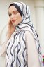 Waves Mönstrad Twill Hijab - Sal Evi