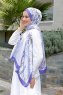 Lila Mönstrad Twill Hijab - Sal Evi