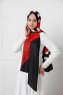 Randig Mönstrad Twill Hijab - Sal Evi