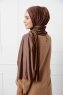 Sibel - Mörkbrun Jersey Hijab