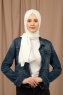 Yildiz - Pearl White Crepe Chiffon Hijab