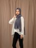 Yildiz - Antracit Crepe Chiffon Hijab
