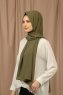 Yildiz - Olivgrön Crepe Chiffon Hijab
