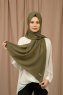 Yildiz - Olivgrön Crepe Chiffon Hijab