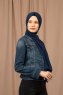 Yildiz - Marinblå Crepe Chiffon Hijab