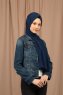 Yildiz - Marinblå Crepe Chiffon Hijab