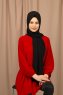 Yildiz - Svart Crepe Chiffon Hijab