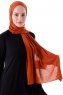 Seda - Tegelröd Jersey Hijab - Ecardin