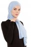 Melek - Ljusblå Premium Jersey Hijab - Ecardin