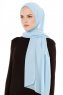 Derya - Ljusblå Praktisk Chiffon Hijab