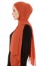 Derya - Tegelröd Praktisk Chiffon Hijab