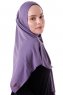 Hanfendy - Mörklila Praktisk One Piece Hijab