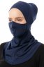 Damla - Marinblå Ninja Hijab Mask Underslöja