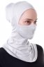 Damla - Ljusgrå Ninja Hijab Mask Underslöja
