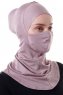 Damla - Stengrå Ninja Hijab Mask Underslöja