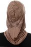 Silva Cross - Mörk Taupe One-Piece Al Amira Hijab