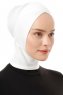 Elnara - Vit Cross Hijab Underslöja