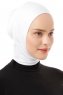 Elnara - Vit Plain Hijab Underslöja