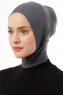 Elnara - Mörkgrå Plain Hijab Underslöja