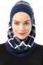 Ekose Plain - Marinblå One-Piece Al Amira Hijab