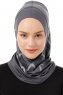 Ekose Plain - Mörkgrå One-Piece Al Amira Hijab