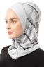 Ekose Plain - Ljusgrå One-Piece Al Amira Hijab