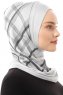 Ekose Plain - Ljusgrå One-Piece Al Amira Hijab